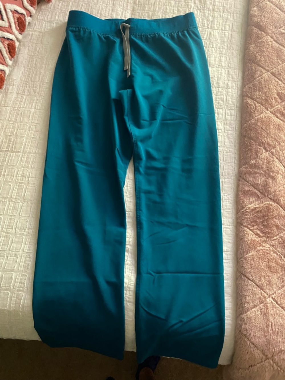 Figs Teal Livingston Basic Scrub Pants